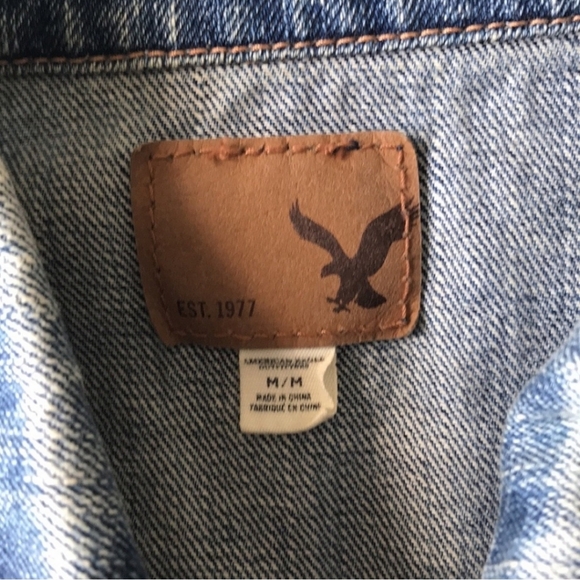 American Eagle Denim Jean Vest - M Blue - Picture 2 of 7